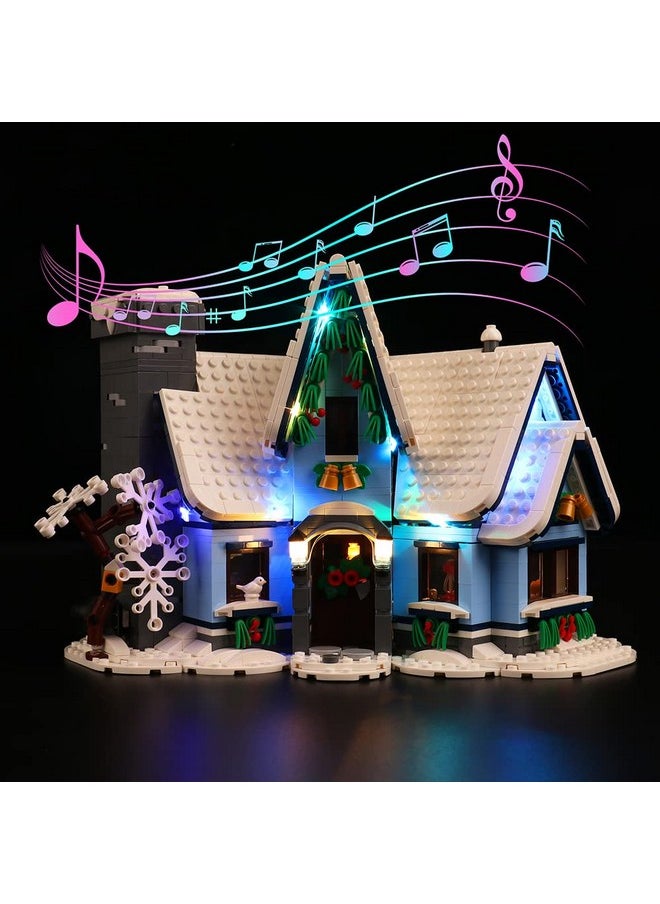 Vonado VONADO Led Light Kit Compatible with Lego Santa’s Visit 10293 Building Set (No Model),Decoration Lighting Kit Compatible with Lego Christmas Bricks (Music Version-New)  - Image 1