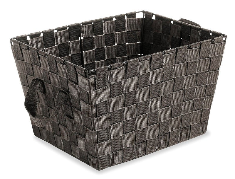 Whitmor Woven Strap Small Tote Espresso