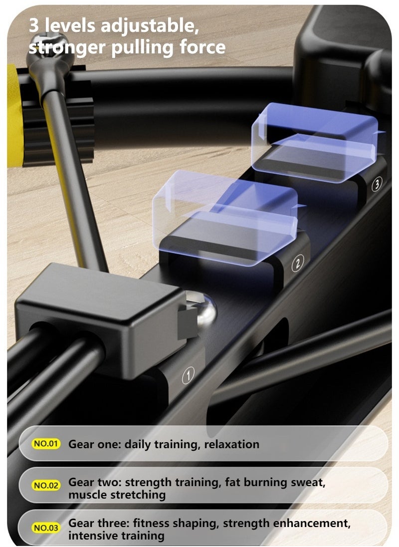 Indoor Household Automatic Rebound Lazy Abdominal Machine, Multi-Function Abdominal Curling Machine, 3-Speed Strength Adjustment, Calorie/Total Number/Time Display