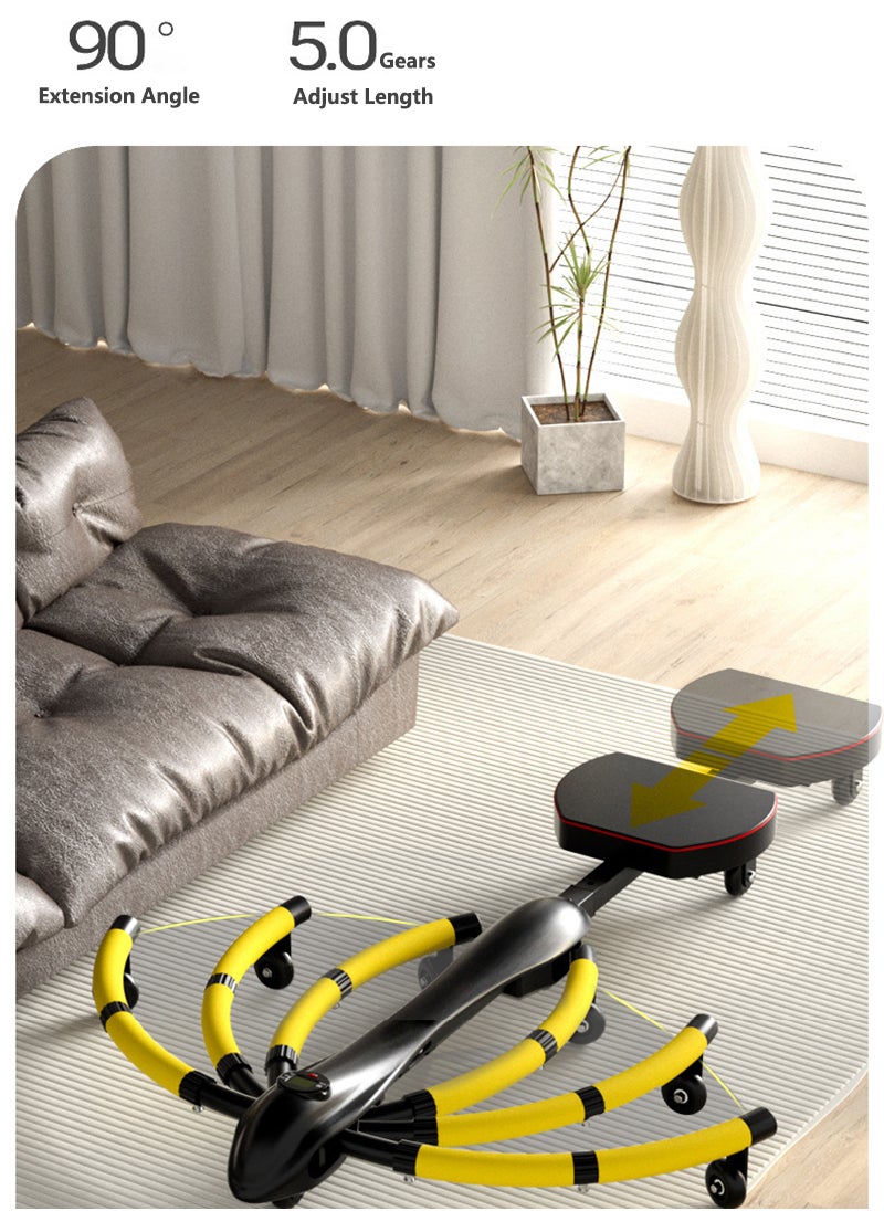 Indoor Household Automatic Rebound Lazy Abdominal Machine, Multi-Function Abdominal Curling Machine, 3-Speed Strength Adjustment, Calorie/Total Number/Time Display