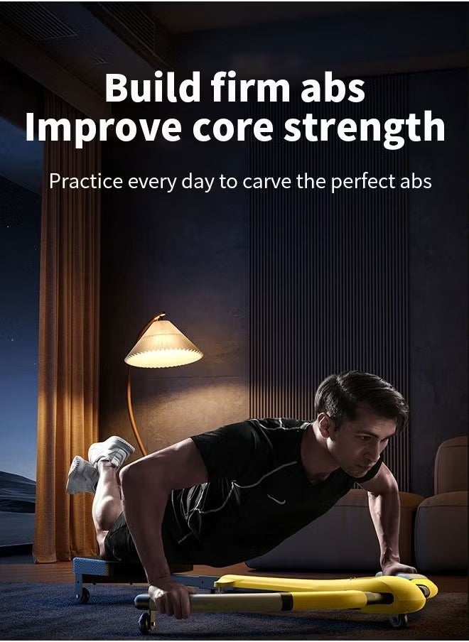 Indoor Household Automatic Rebound Lazy Abdominal Machine, Multi-Function Abdominal Curling Machine, 3-Speed Strength Adjustment, Calorie/Total Number/Time Display