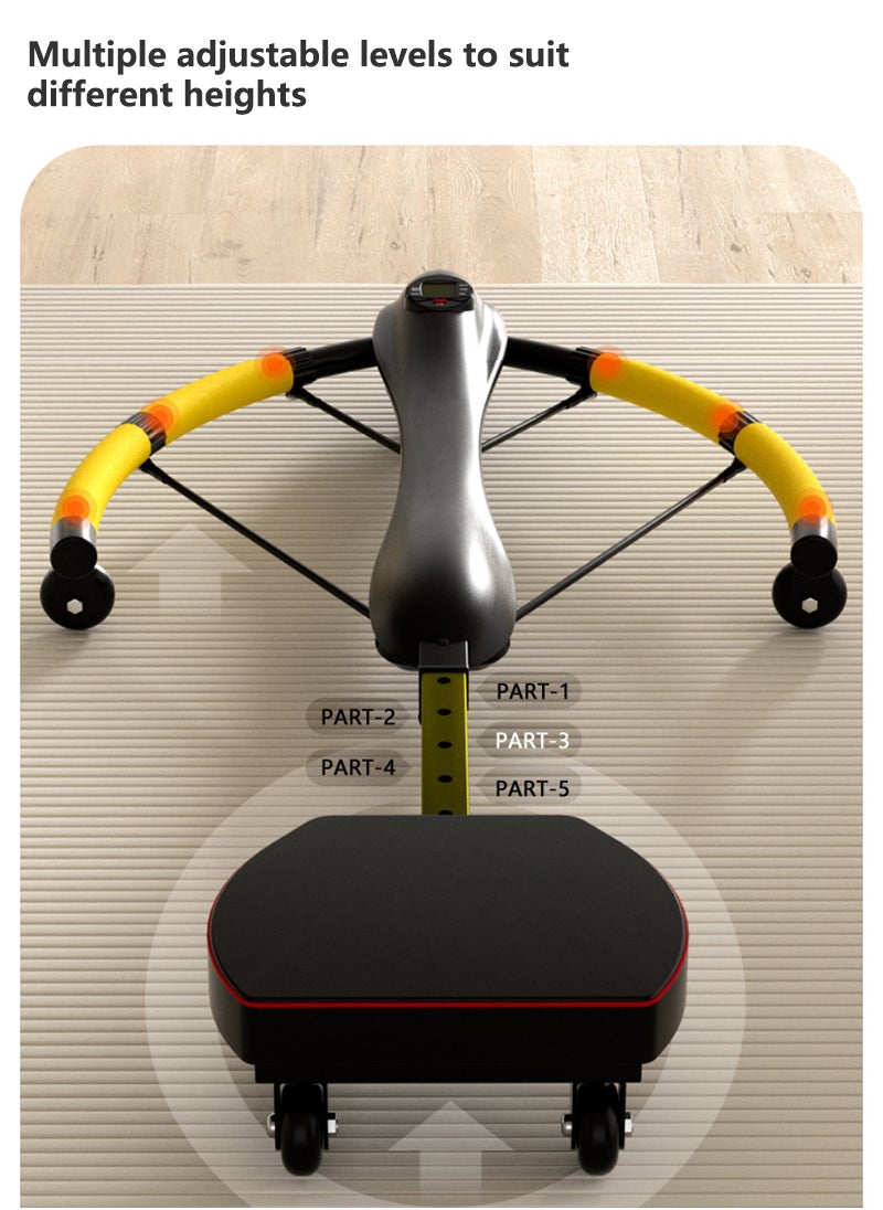 Indoor Household Automatic Rebound Lazy Abdominal Machine, Multi-Function Abdominal Curling Machine, 3-Speed Strength Adjustment, Calorie/Total Number/Time Display