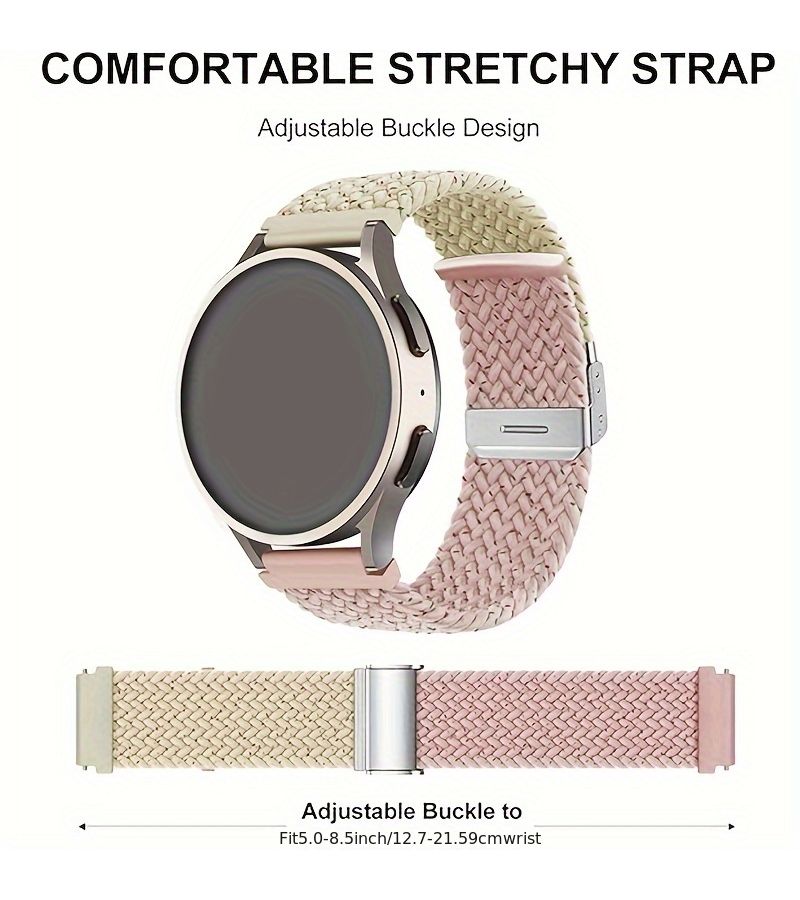 20Mm Pink Starlight Elastic Nylon Sports Strap for Samsung Galaxy Watch - Image 2