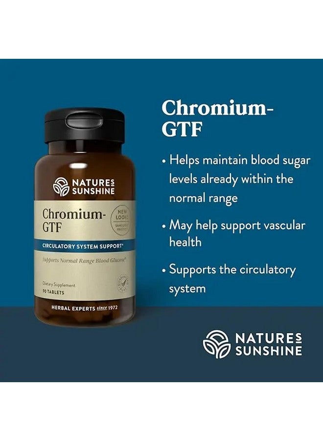 Nature's Sunshine Chromium GTF, 300MCG, 90 Tablets | Chromium Promotes Blood Sugar and Blood Fat Levels Already in the Normal Range and Helps Transport Glucose into Cells - Image 2