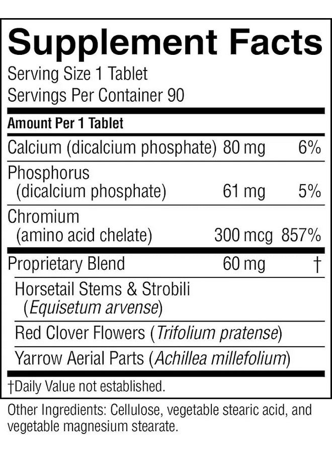 Nature's Sunshine Chromium GTF, 300MCG, 90 Tablets | Chromium Promotes Blood Sugar and Blood Fat Levels Already in the Normal Range and Helps Transport Glucose into Cells - Image 4