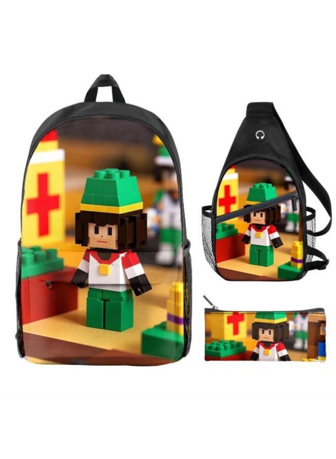 حقيبة مدرسية عالمية جديدة من ثلاث قطع - Image 2