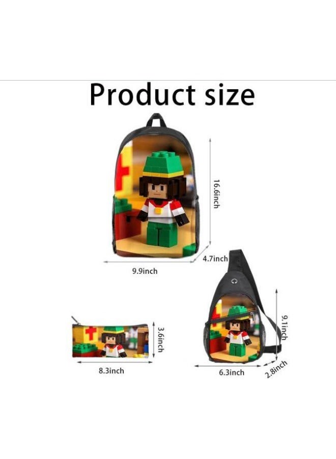 حقيبة مدرسية عالمية جديدة من ثلاث قطع - Image 3