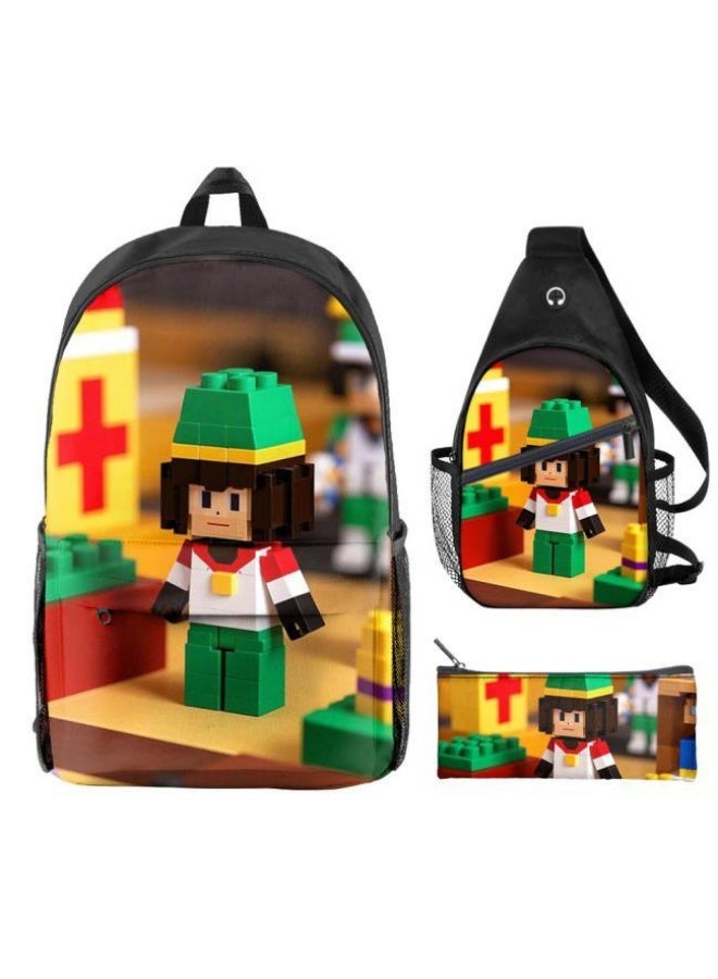 حقيبة مدرسية عالمية جديدة من ثلاث قطع - Image 1