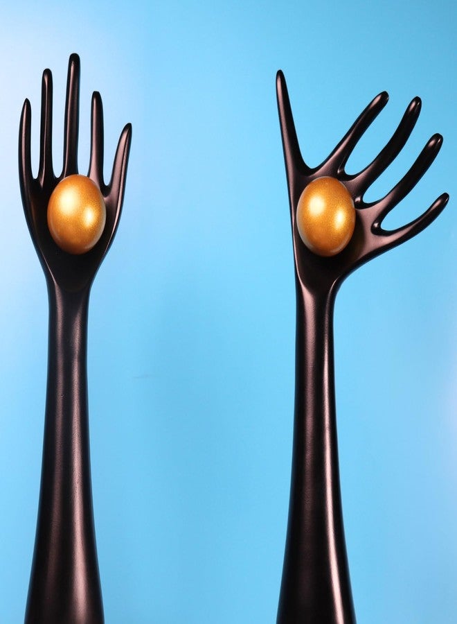Loosebucket®Auspicious Hands Holding Balls for Table Decoration |Table showpiece| Centerpiece for Table | Table Artefact for Decoration Made in Aluminum Set of 2, 16 Inch - Image 5
