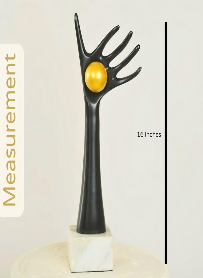 Loosebucket®Auspicious Hands Holding Balls for Table Decoration |Table showpiece| Centerpiece for Table | Table Artefact for Decoration Made in Aluminum Set of 2, 16 Inch - Image 4