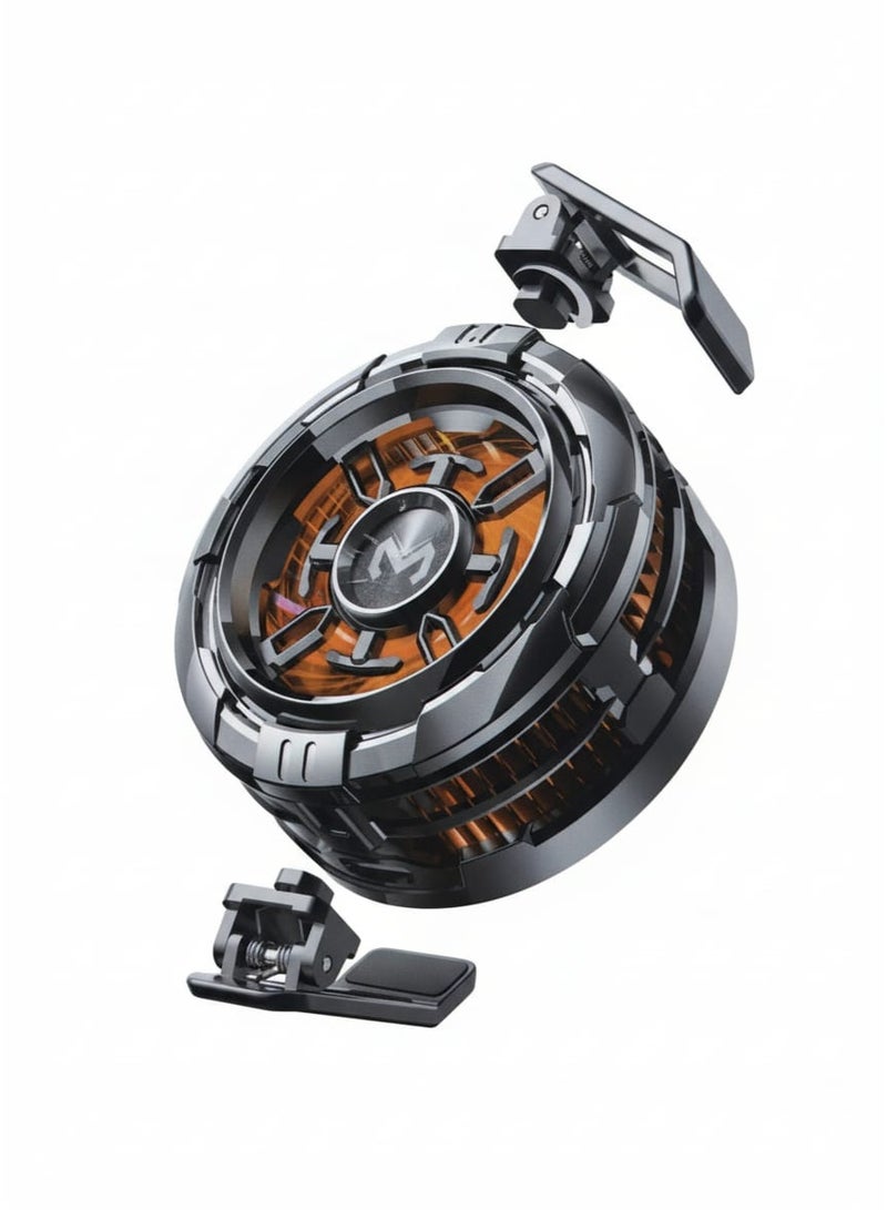 Memo Fast Cooling Mobile Phone Cooler CX08 Lite , Phone Cooler for Gaming 15W Magnetic and Clip Semiconductor Ice Affect Refrigerator Radiator, RGB Light, Ultra Quiet , Compatible with iPhone & Android Gaming Phones - Image 1