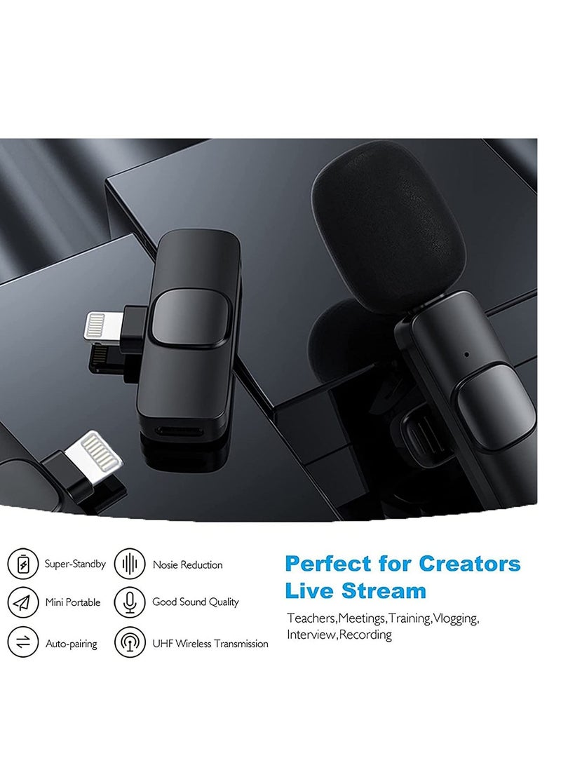 Wireless Lavalier Microphone for iPhone iPad Mini Mic for YouTube Facebook Live Stream Video Recording - Image 2