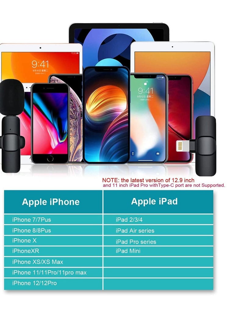 Wireless Lavalier Microphone for iPhone iPad Mini Mic for YouTube Facebook Live Stream Video Recording - Image 4