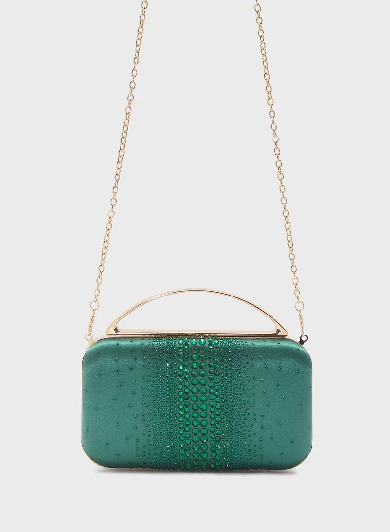 ايلا ليمتد اديشن Diamante Clutch With Metal Handle