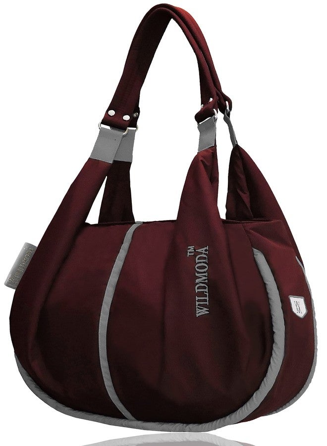 WILD MODA Women's Waterproof Shoulder Bag (Set of 1) (Maroon & Grey) - Image 1