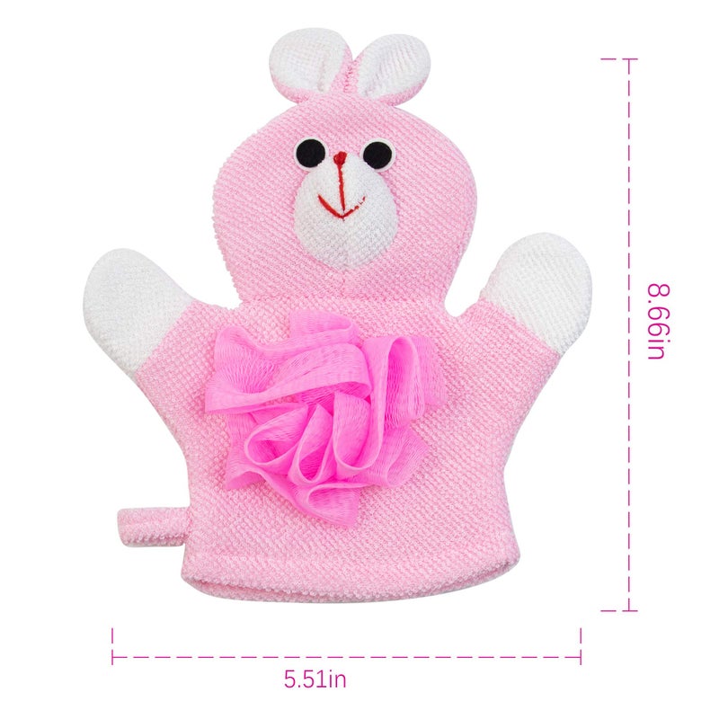 AUEAR, 4 Pcs Cartoon Terry Cloth Bath Sponge Mitts Puppet Cute Hand Puppets Washcloth Mitt Bath Glove - Image 5