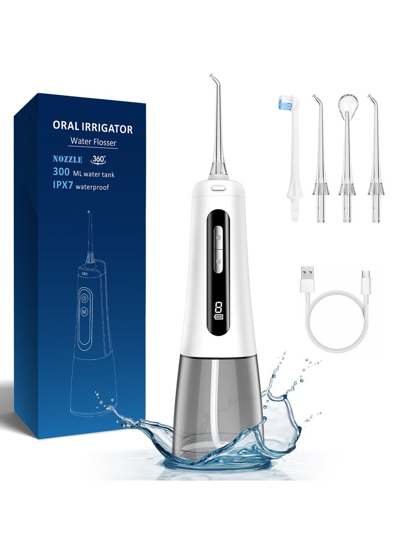 Apexll Cordless Water Flosser – Rechargeable Oral Irrigator with 4 Modes & 9 Intensity Levels, 300ML BPA-Free Tank, Long Battery Life, IPX7 Waterproof, Ideal for Deep Teeth Cleaning  - Image 1