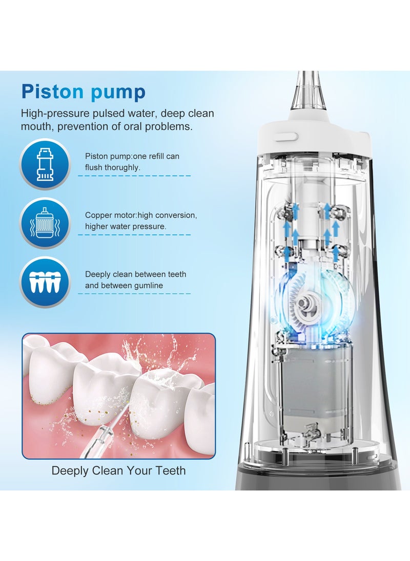 Apexll Cordless Water Flosser – Rechargeable Oral Irrigator with 4 Modes & 9 Intensity Levels, 300ML BPA-Free Tank, Long Battery Life, IPX7 Waterproof, Ideal for Deep Teeth Cleaning  - Image 4