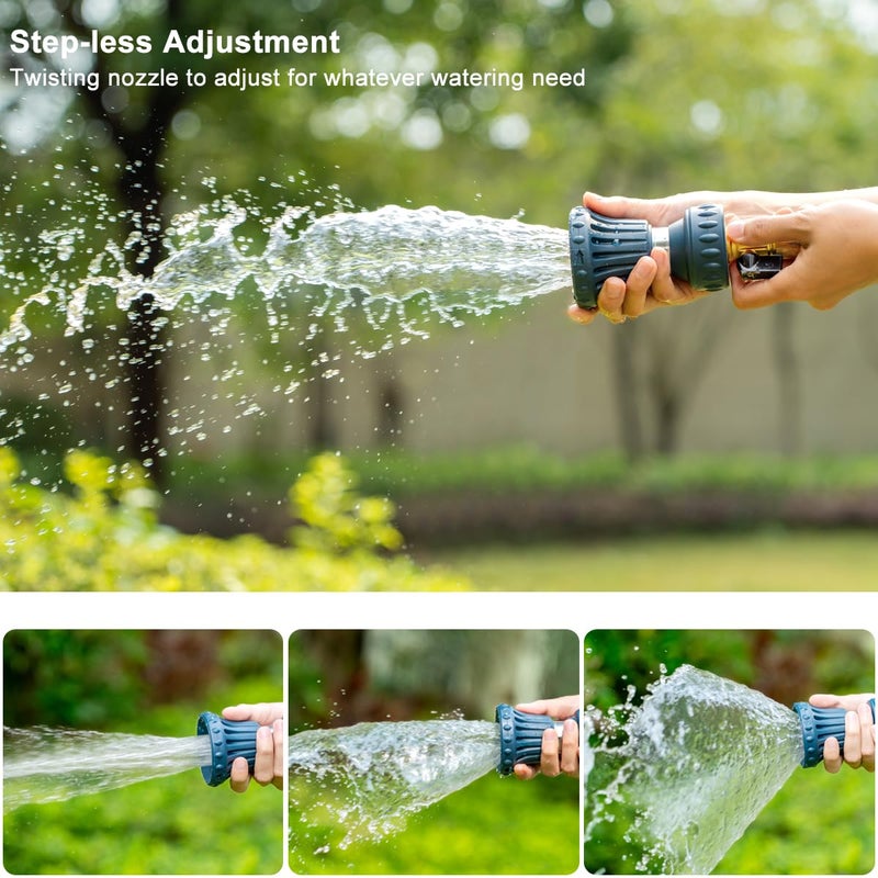 FANHAO Fireman Style Garden Hose Nozzle, Heavy Duty High Pressure Adjustable Sprayer, Leak-Proof Metal Fire Hose Sprayer Nozzle for for Car Washing, Patio Cleaning, Lawn & Pet Showering - Image 5