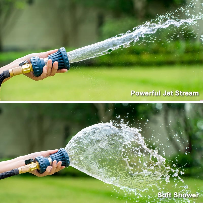 FANHAO Fireman Style Garden Hose Nozzle, Heavy Duty High Pressure Adjustable Sprayer, Leak-Proof Metal Fire Hose Sprayer Nozzle for for Car Washing, Patio Cleaning, Lawn & Pet Showering - Image 3