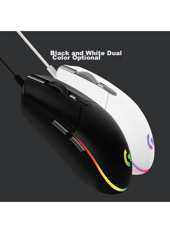 G Logitech G102 Gaming Mouse, White, Rgb Mouse, Pubg Mouse, Pubg, Lightweight Design, G102 Second Generation - Image 2