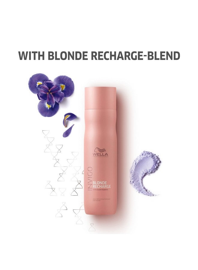 Wella Professionals Invigo Blonde Recharge Cool Blonde Shampoo| Refresh and Maintain Blonde Color| Rid Brassiness| 10.1 Fl Oz