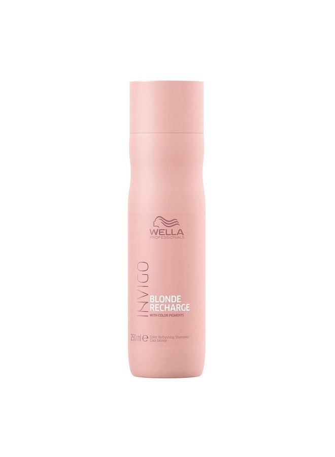 Wella Professionals Invigo Blonde Recharge Cool Blonde Shampoo| Refresh and Maintain Blonde Color| Rid Brassiness| 10.1 Fl Oz