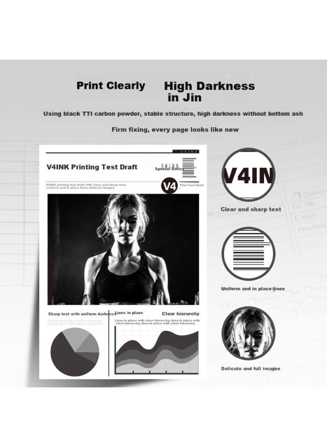 V4ink S2110 Toner Cartridge, Compatible With Fuji Xerox S2110 Ink Cartridge, 2350nda Toner Cartridge, 2150n Printer Drum, Docucentre S2520 Ink Cartridge, S2320 S2011 Toner Cartridge, Toner Powder - Image 3