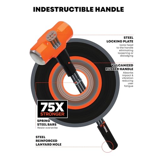 GROZ 1.8 Kg, 16" Club Hammer Indestructible Handle, Hammer Head 4 Lbs, Handle Length 16" | 1.18kg | CHID/4/16 - Image 3