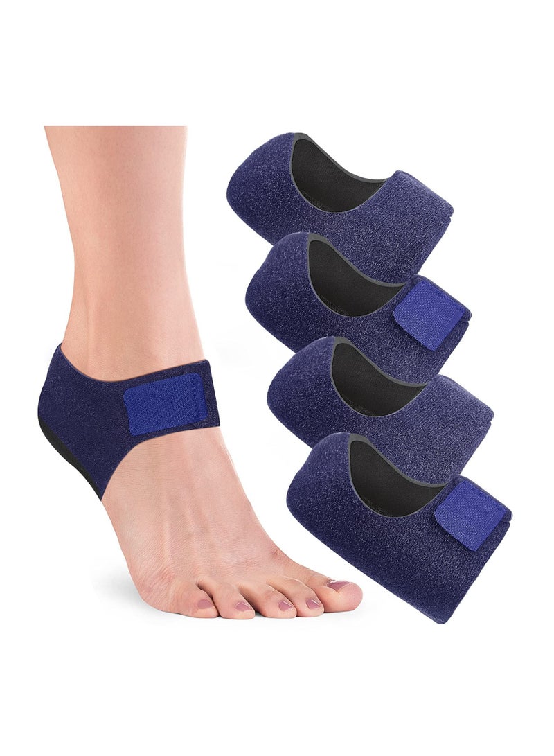 Heel Protectors Cups Sleeve 4PCS Plantar Fasciitis Socks with Arch Support Ankle Brace Pain Cracked Achilles Tendinitis Blisters Gel Cushion Pads for Men Women - Image 1