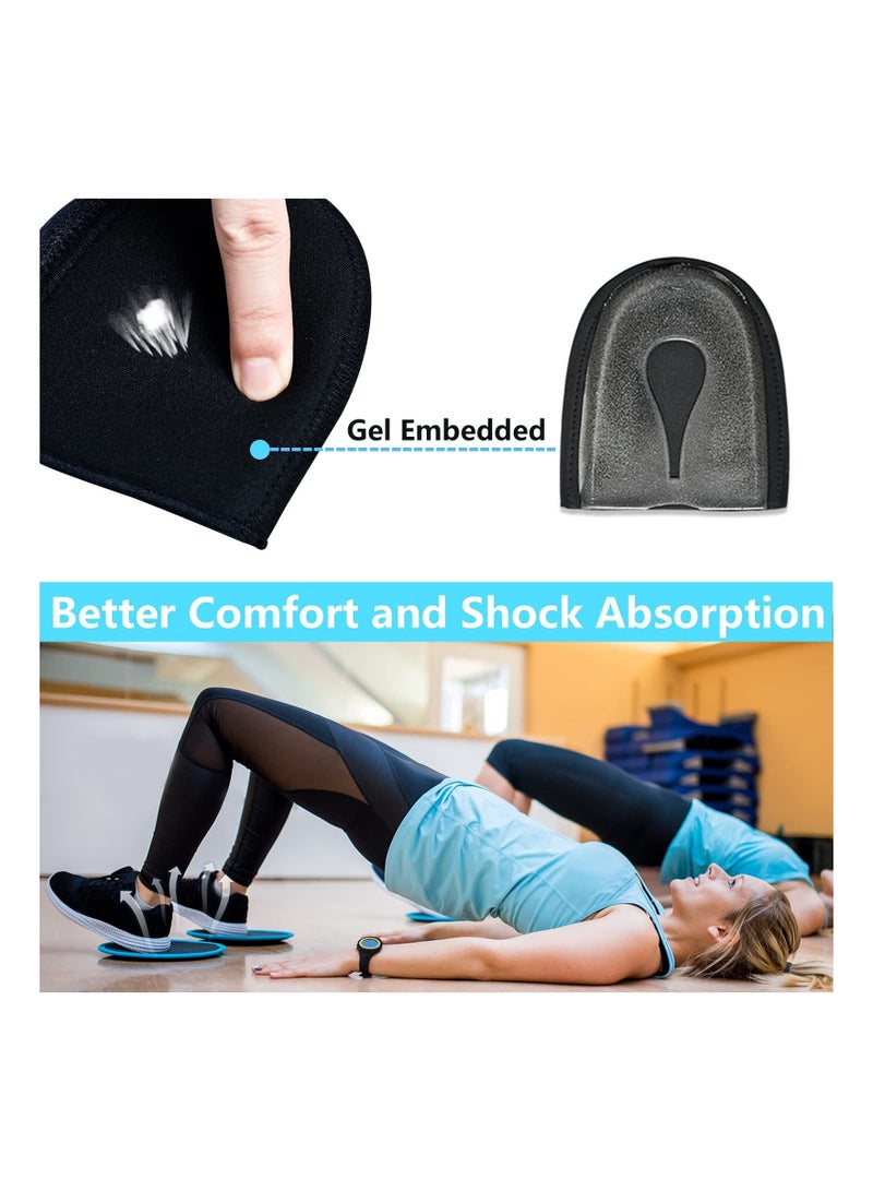 Heel Protectors Cups Sleeve 4PCS Plantar Fasciitis Socks with Arch Support Ankle Brace Pain Cracked Achilles Tendinitis Blisters Gel Cushion Pads for Men Women - Image 4