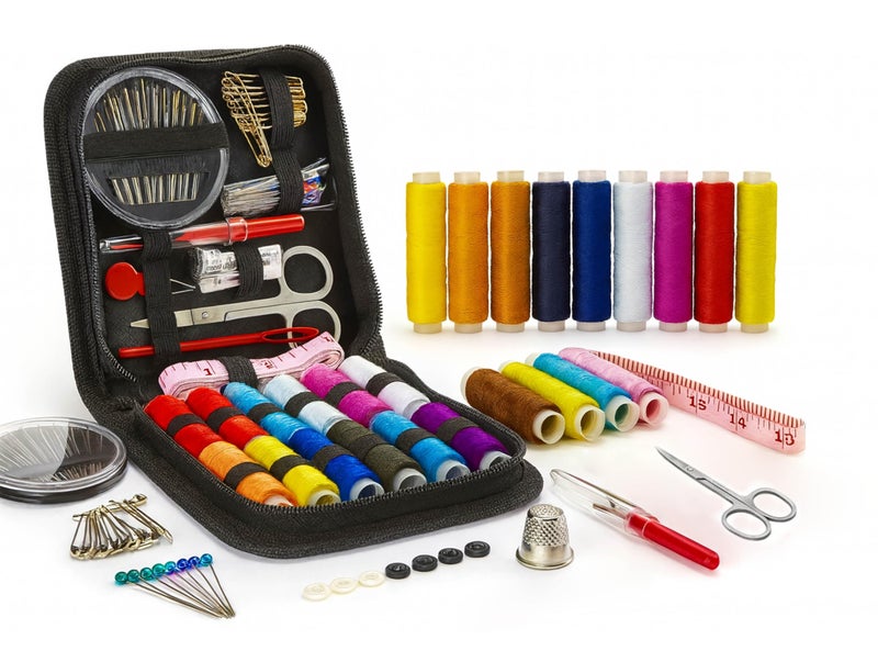 PANCA 76 Sewing Kit, Portable Sewing kit Box Sewing Supplies Accessories with 12 Pcs Thread Spools, Scissors, Thread Needles,Tape Measure for DIY, Adults,Beginners,Emergency,Travel,Home - Image 1