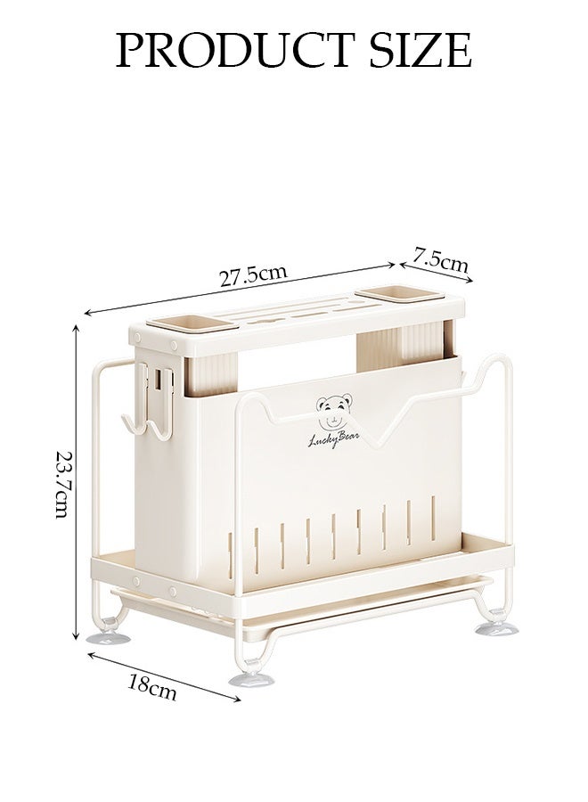 DUNISO Universal Knife Block Holder,Multi-functional Cutting Board Storage Organizing Rack,Kitchen Utensils and Pot Lid Rack,Cutlery Rack For Counter - Image 2