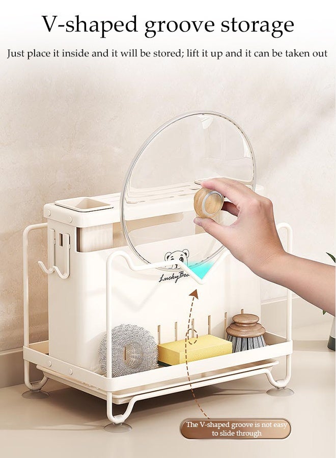 DUNISO Universal Knife Block Holder,Multi-functional Cutting Board Storage Organizing Rack,Kitchen Utensils and Pot Lid Rack,Cutlery Rack For Counter - Image 5