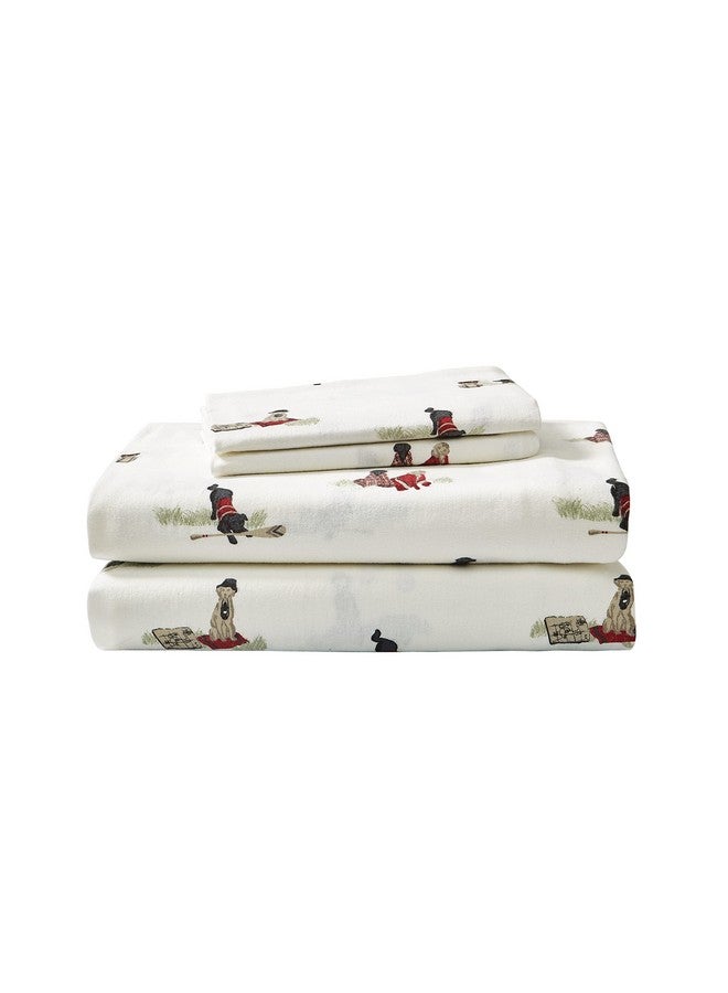 Eddie Bauer Eddie Bauer - Queen Sheets, Cotton Flannel Bedding Set, Brushed for Extra Softness, Cozy Home Decor (Retriever Adventures, Queen) - Image 1