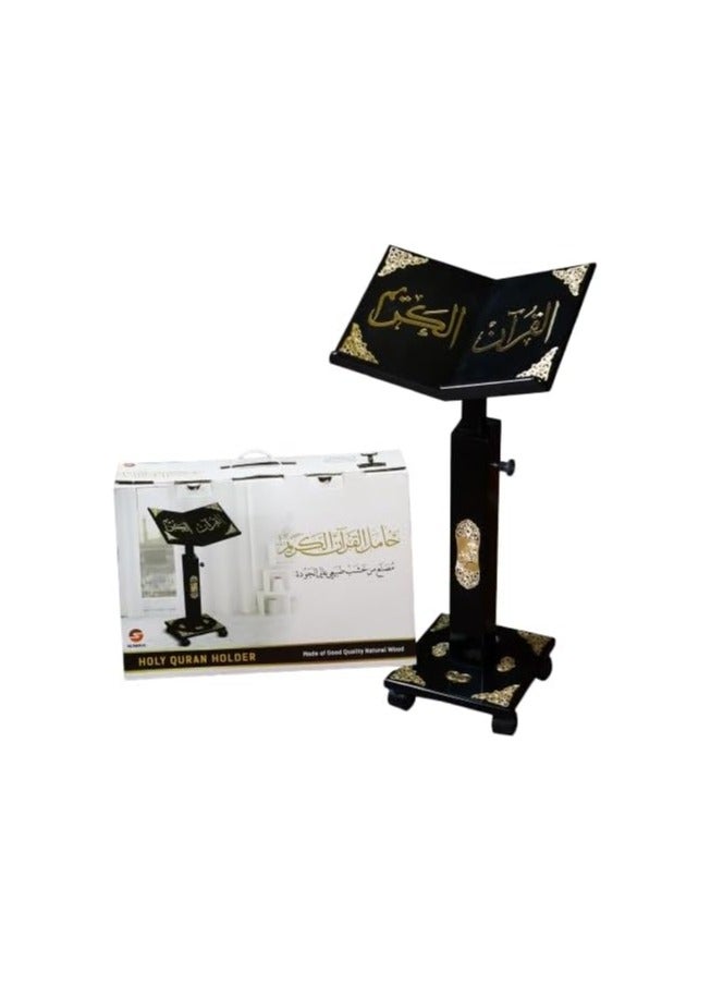 REBENUO Holy Quran holder Turkish wood decorated large size black color - Image 2