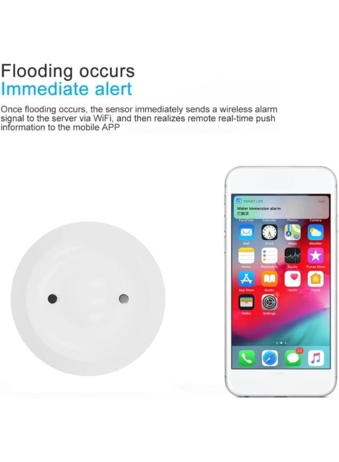 melfi Water Leak Sensor Monitor, Zigbee Gateway Wireless Water Leakage Detector With App Notifications, Flood Detection For Smart Home, Water Alarm For Kitchen Bathroom, Requires Zigbee Gateway/Hub  - Image 3