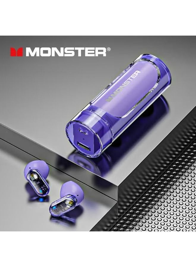 Monster XKT13 5.3 Wireless Earbuds Purple
