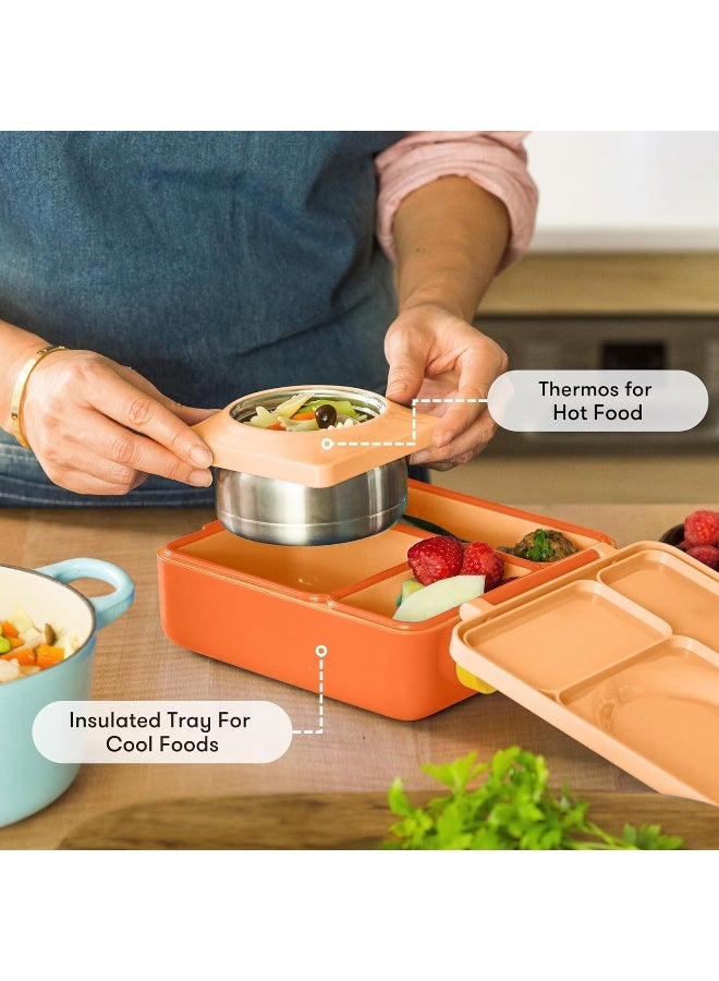 Omiebox Kids Bento Box With Insulated Thermos - Sunshine Yellow