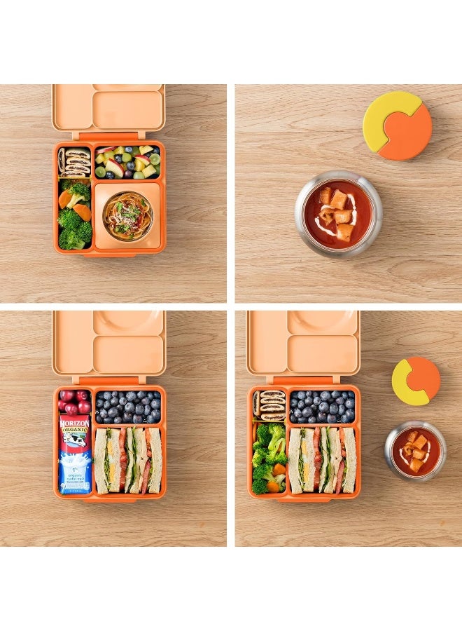 Omiebox Kids Bento Box With Insulated Thermos - Sunshine Yellow