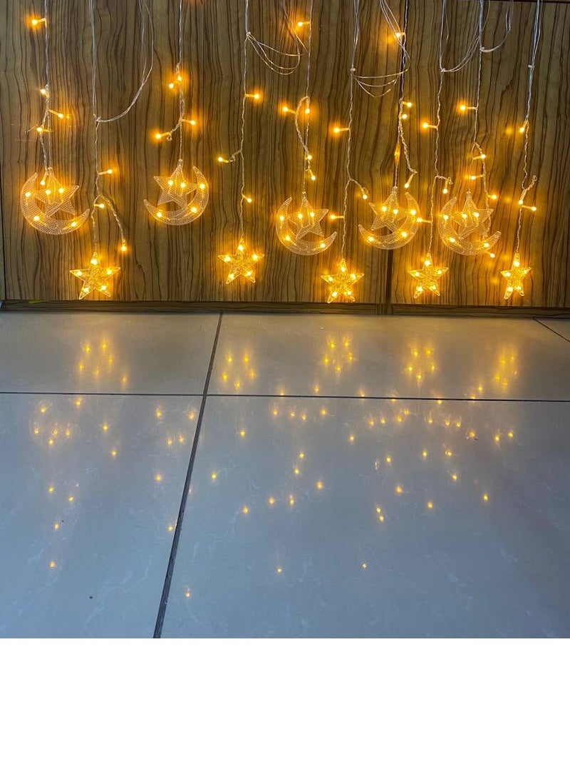 Star Moon Lamp Fairy Curtain String Lights Garland Christmas Lights Decor for Room Home Wedding Party Window Decor mosqueS - Image 3