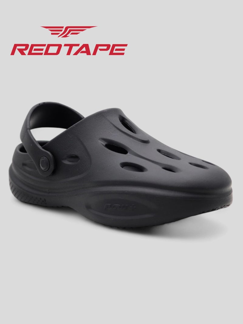 Red Tape Men's Stunner Comfortable Clogs || Sandals with Adjustable Back Strap for Men Black - Image 2