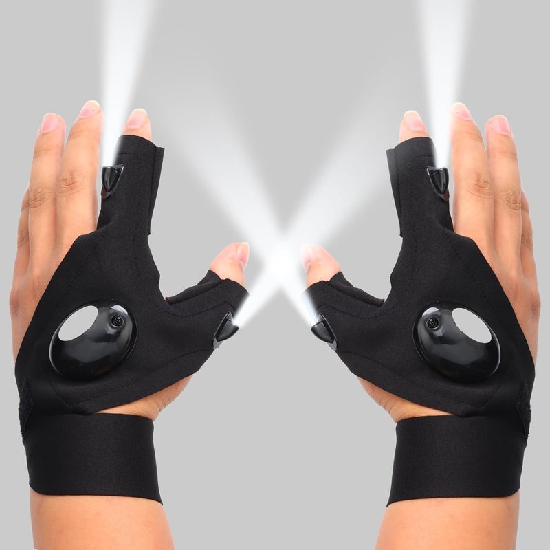 SHREVI Shrevi LED Flashlights Gloves Flashlight Glove Tool Cool Gadgets Gifts for Men Perfect for Handyman Camping FishingRepair for Men  - Image 1