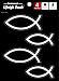WALL PALZ Christian Fish Car Decals Set of 4 Black White Religious Stickers for Car or Truck Window Icthus Jesus Fish Car Emblem Christian Fish Symbol for Car - Image 2