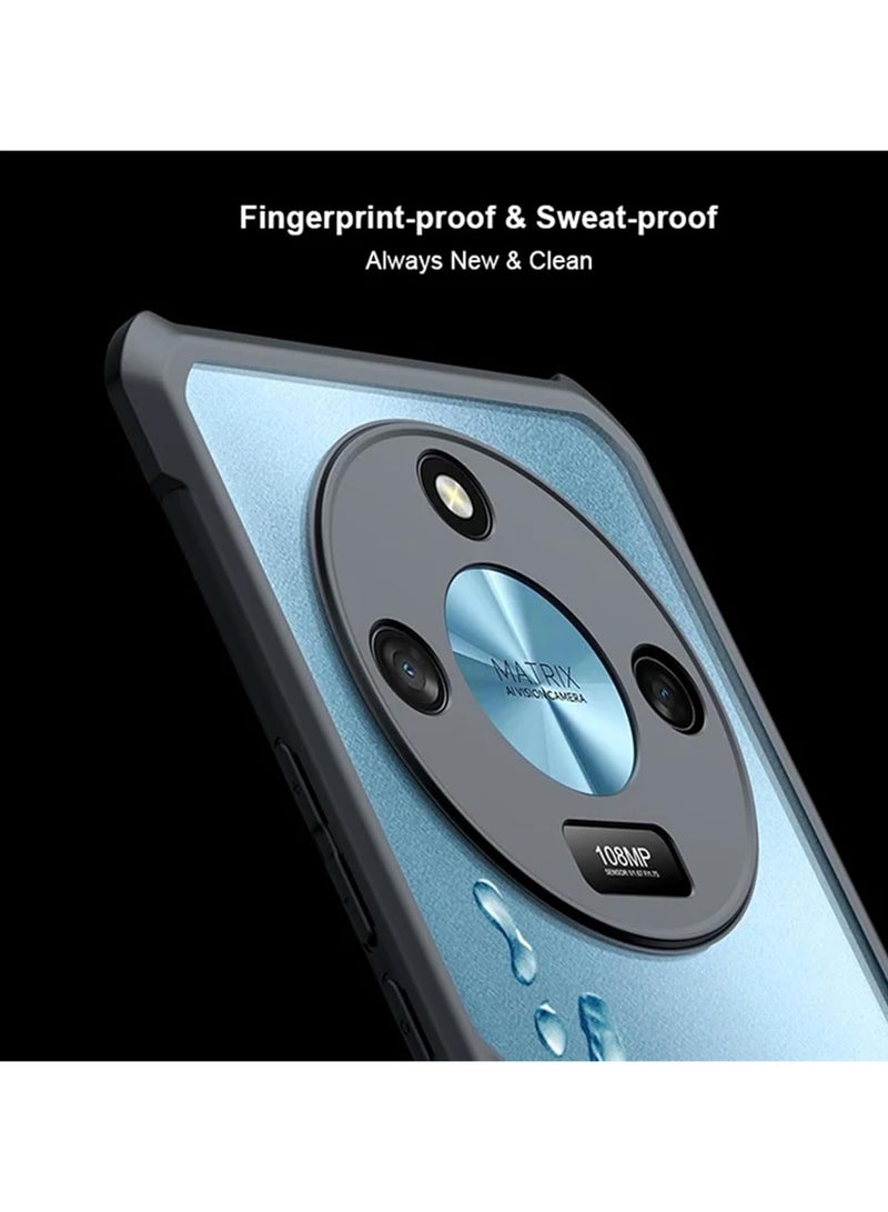 Honor X9b 5G Clear Hard PC Back Cover Case with Shockproof Premium TPU Black Border 360 Degree Impact Resistant Camera lens Protection Transparent Cover For Honor X9b 5G - Image 5