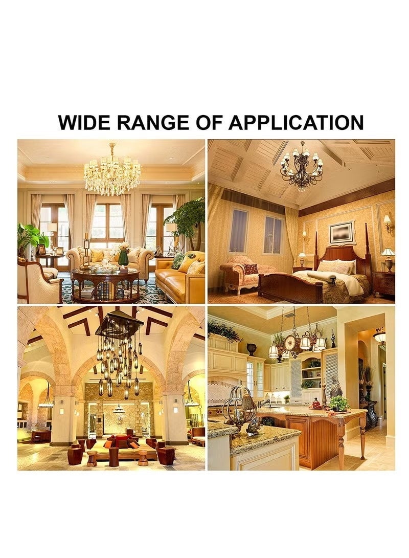 E14 LED Flame Tip Filament Candle Bulb C35 4W (40W Equivalent) 2700K Warm White 360° Beam Angle Energy Saving Chandelier Ceiling Light – Pack of 5 - Image 4