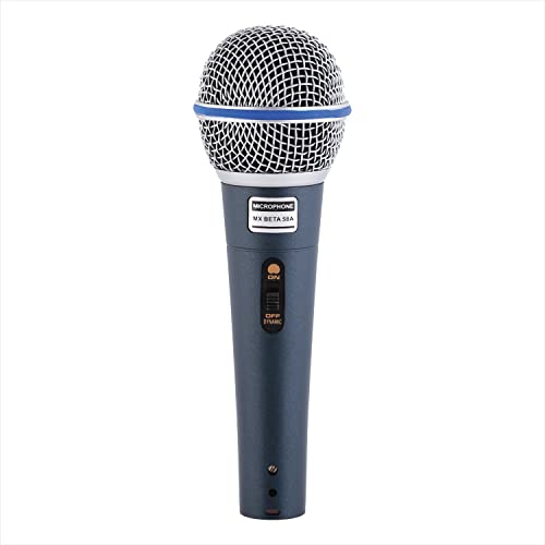 MX beta 58a Microphone Dynamic Cardioid XLR Cable Unidirectional Microphone for Solo Vocals mic for Karaoke Singing mic Speech Recording - Image 1
