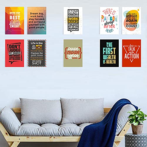 PAPER PLANE DESIGN Inspirational Quotes Wall Poster (Set of 10, 12 x 18 Inch) Multicolour, Quotes-37 (Poster-I) - Image 5