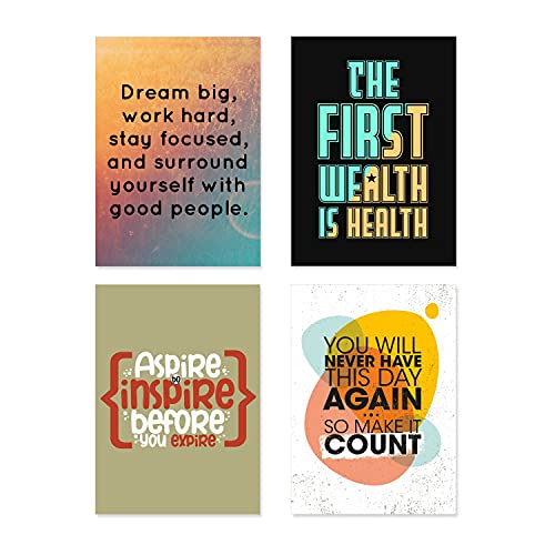 PAPER PLANE DESIGN Inspirational Quotes Wall Poster (Set of 10, 12 x 18 Inch) Multicolour, Quotes-37 (Poster-I) - Image 3