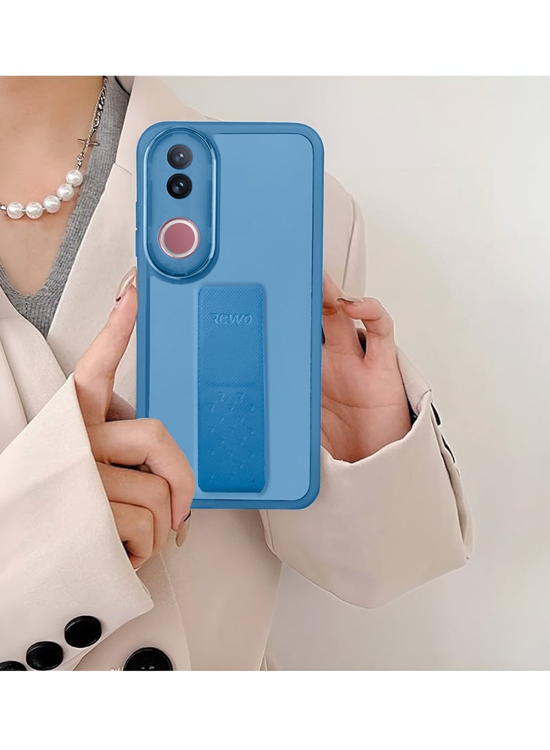 دبليو تيك vivo V50 5G 2025 غطاء جراب هاتف مدرع مقاوم للصدمات غير لامع شفاف للصدمات - أزرق - Image 3